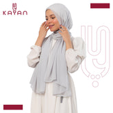 Chiffon Plain Scarf - Bright Grey